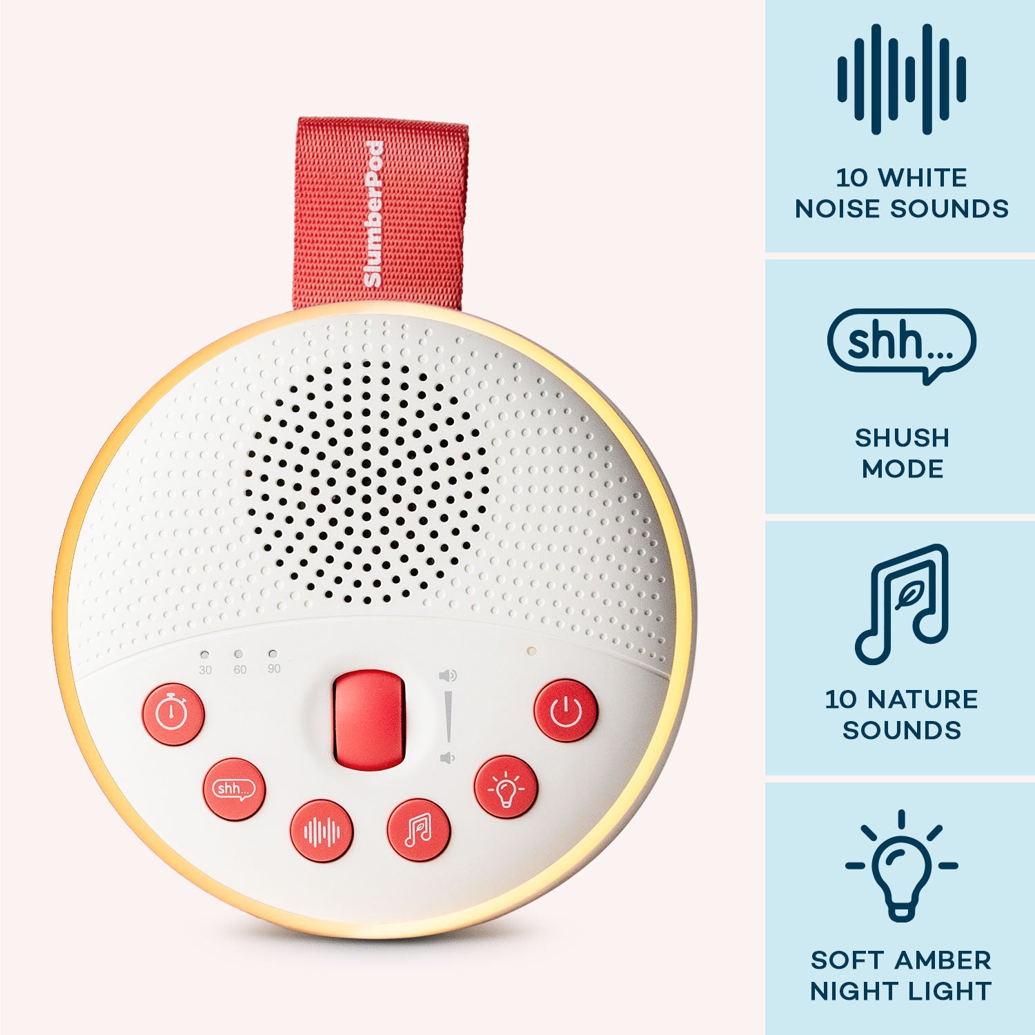 SlumberCalm Portable Shusher & White Noise Machine