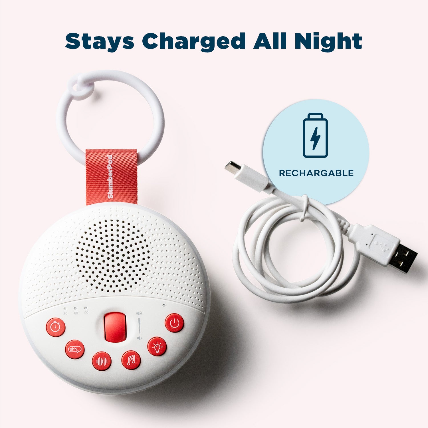 SlumberCalm Portable Shusher & White Noise Machine